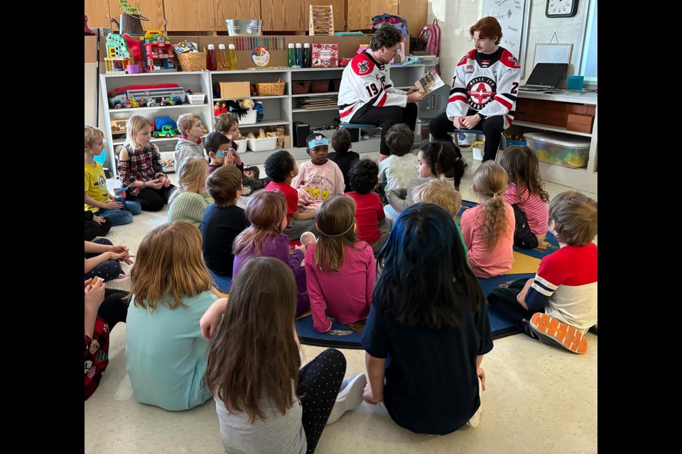 The Moose Jaw Warriors did their part for Literacy Week in Moose Jaw, visiting a host of local classrooms to read to youngsters.