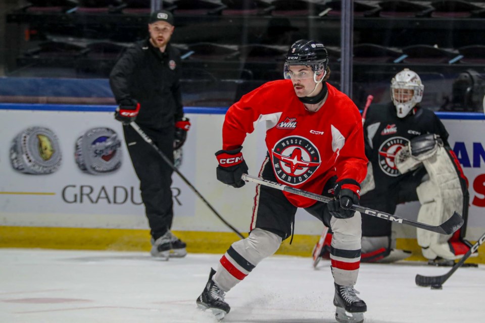 The Moose Jaw Warriors were back on the ice for practice at the Memorial Cup in Saginaw on Thursday.