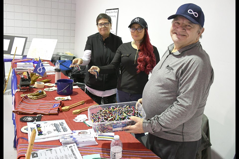 Members of the New Southern Plains Metis gave out special hand-made bracelets, and Metis linquist Al Chaisson would even teach you a Michif word -- such as ‘anoosh’, meaning ‘today’.