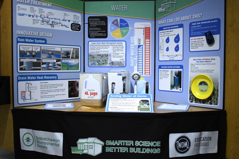 One of the interactive learning stations in the “Smarter Science, Better Buildings” open house event at the WDM.