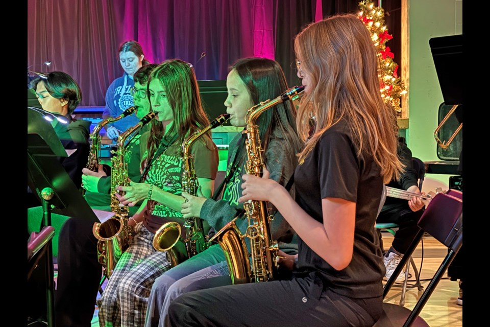 About half the student body of more than 300 students at St. Marguerite Bourgeoys Catholic School were part of the annual Advent Christmas Concert on Dec. 3. Johnnie Bachusky/MVP Staff