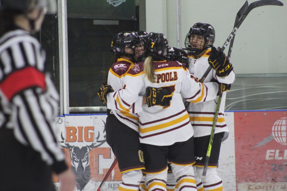 MVT Broncos women's hockey goal