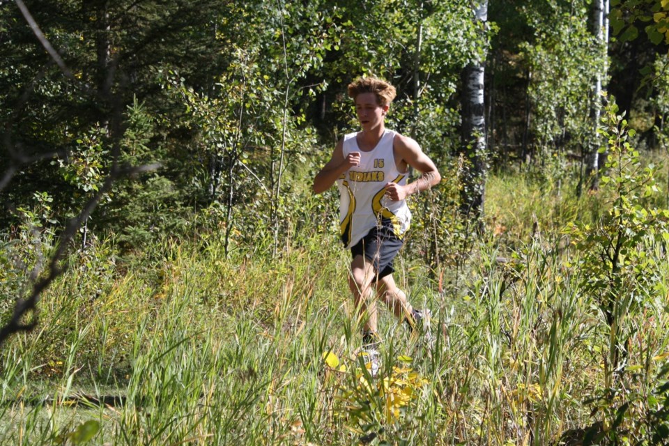 Students in Grades 7-12 came from Hugh Sutherland, Olds High, Sundre High, Didsbury High, Olds Koinonia, Cremona, Westglen, Deer Meadow and River Valley schools to run on Wednesday, Sept. 25 in a divisional cross-country meet.  
Simon Ducatel/MVP Staff