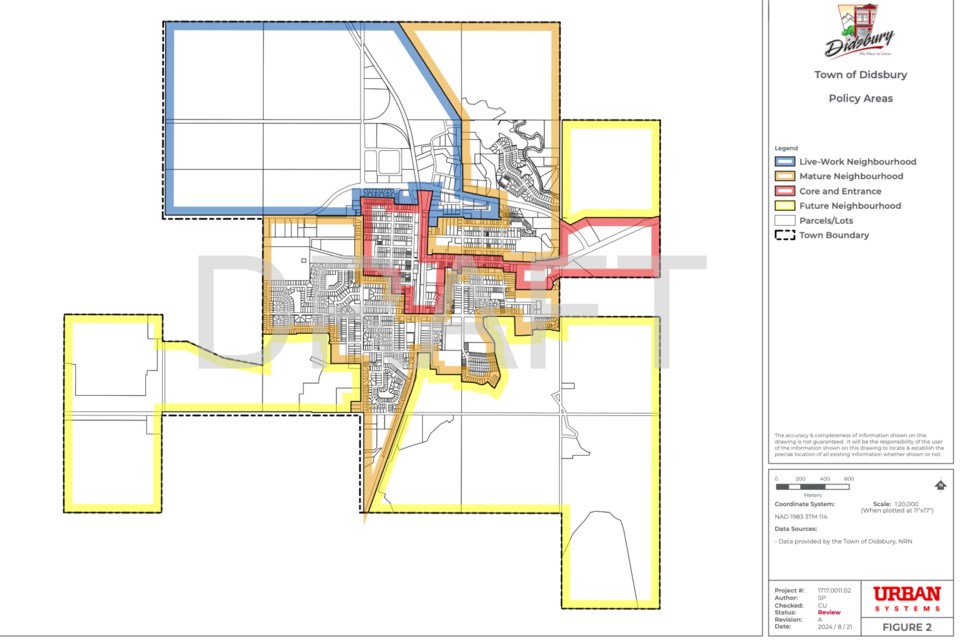 Neighbourhoods outlined in the newly updated municipal development plan.