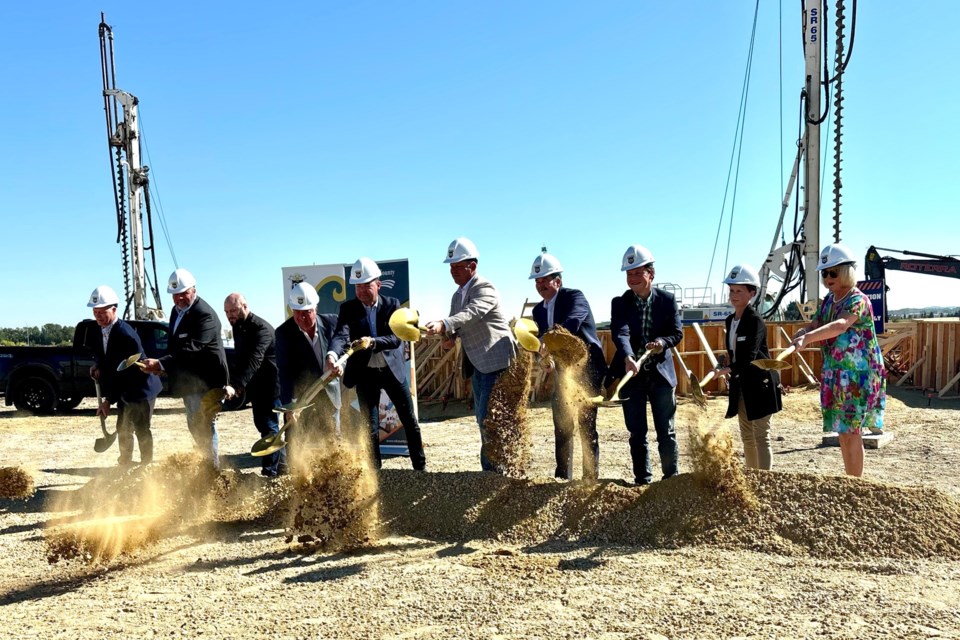 An official sod turning ceremony was held earlier today by leading company officials and government leaders from the province and Red Deer County. The $241 million wheat flour milling facility that is being built in the hamlet of Springbrook north of Innisfail will reportedly have the capacity to process approximately 750 metric tonnes of wheat into flour every day, according to officials.
Johnnie Bachusky/MVP Staff