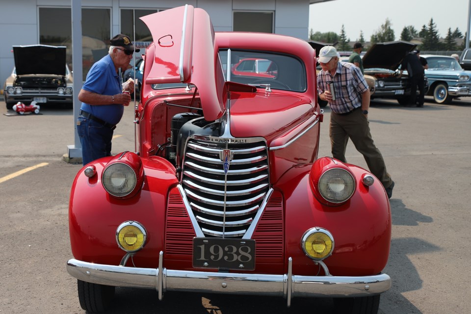 This 1938 Opera Coupe, owned by Alvin Ganser of Olds was one of the stars of the 30th annual Oldsmobile show.