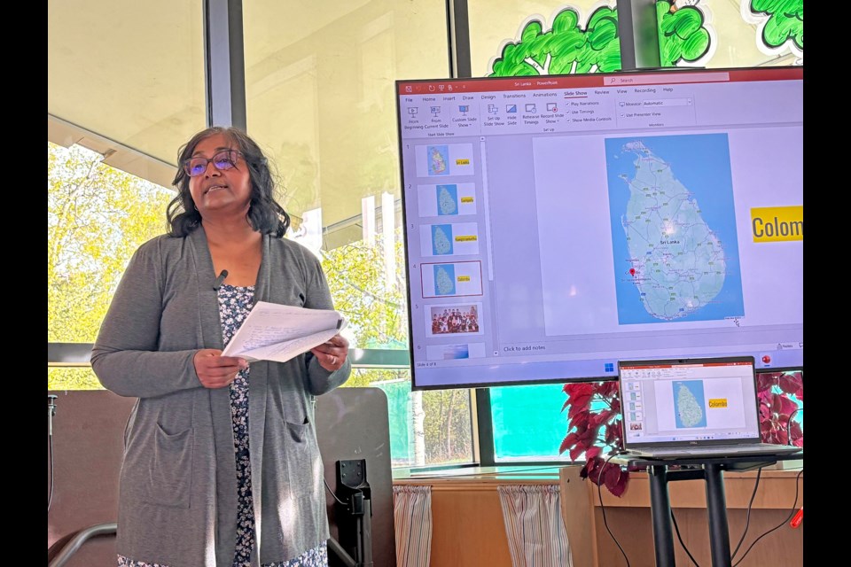 Innisfail's Sue Haddow was the iinaugural presenter for the new Human Library Program; People have Stories at the Innisfail Public Library on May 15. Johnnie Bachusky/MVP Staff