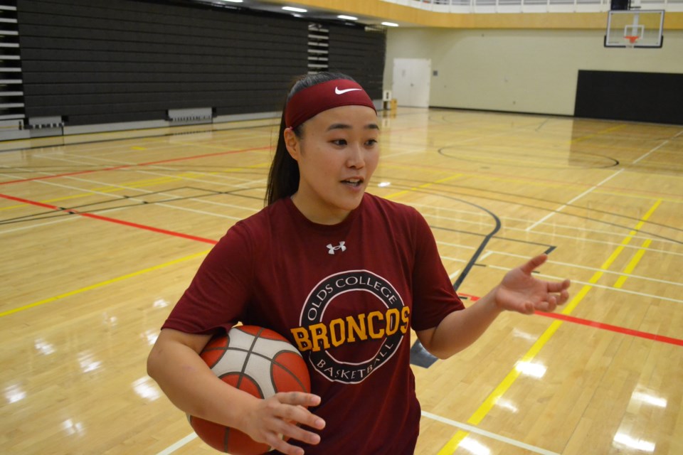 Rio Yamazaki of the Olds College Broncos womens basketball team talks about her love for the game.