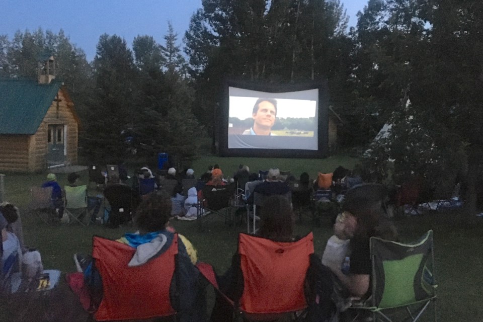 The Aug. 10 presentation of the hit 1996 action adventure film about storm chasers called Twister, featuring the late Bill Paxton and Helen Hunt, drew out approximately 120 people and along the way raised roughly $560 for the Sundre and District Museum, where the summer movie nights have been played on a large outdoor screen mounted on the historic village grounds.
Photo courtesy of Carrie Couch