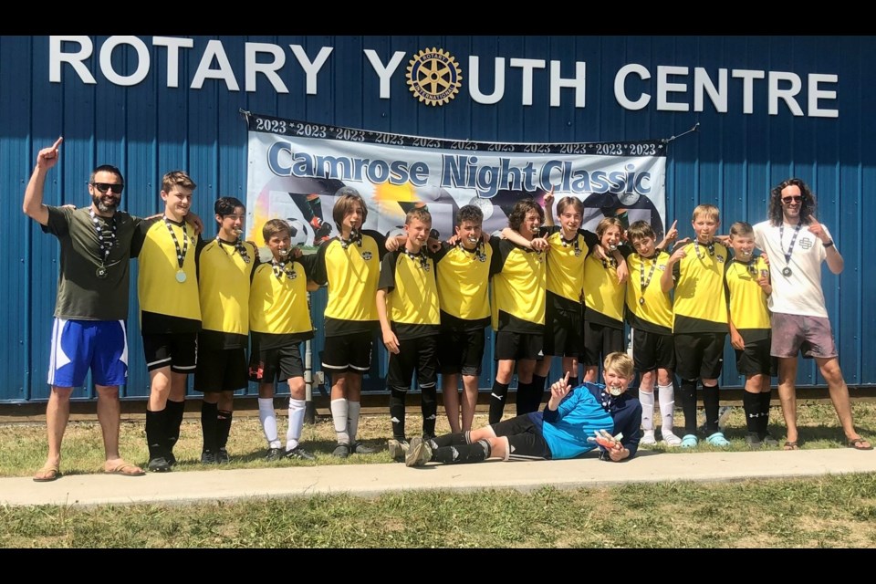 The Olds Minor Soccer U15 team won gold during the Camrose Night Classic tournament.