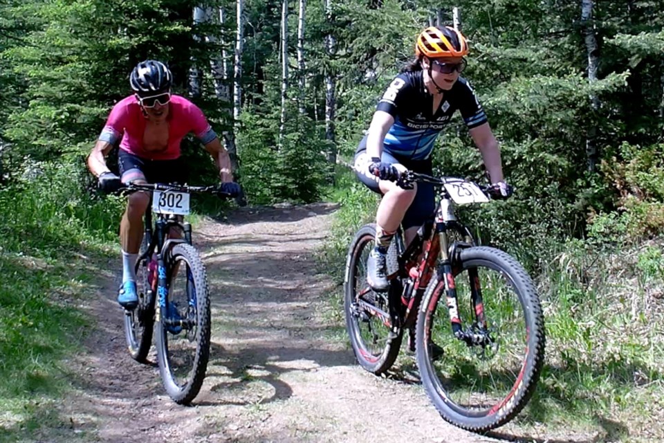 The Snake Hill Slither in Sundre, held Saturday, June 3, featured the return of the Trailblazers Youth Racing Series as well as an inaugural, all-ages mountain bike race sanctioned by the Alberta Bicycle Association. 
Submitted photo