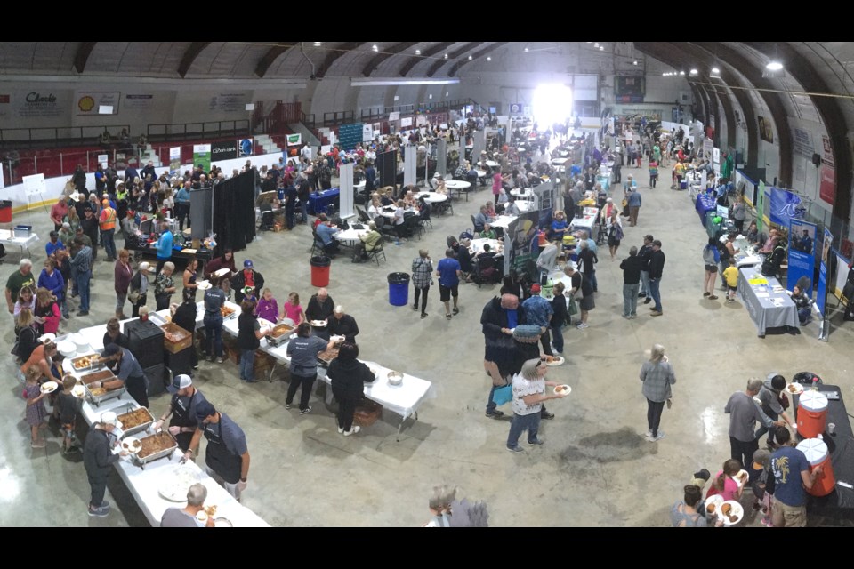 The Sundre Arena is always abuzz with activity during the Sundre Petroleum Operators Group’s Neighbours’ Day event, which since getting started more than 10 years ago as a means to build bridges between industry and community has evolved to include a greater variety of exhibitors including community service organizations such as the Sundre Citizens on Patrol Association as well as the Sundre Municipal Library. 
Simon Ducatel/MVP Staff