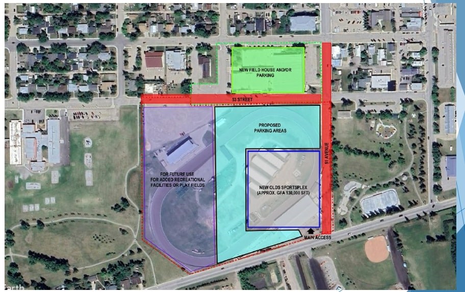 A vision of a totally new Sportsplex located in the same general area as the existing one, as envisioned by the Salas O’Brien engineering and technical firm.