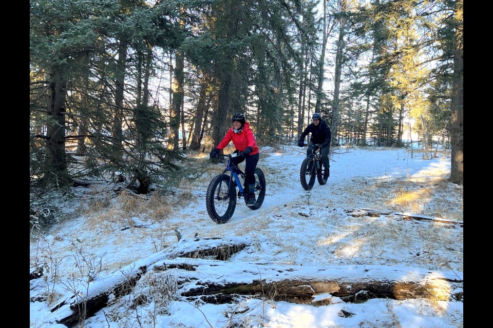 Although the recent warmer weather that followed on the heels of a deep freeze has hampered the Sundre Bike n' Ski Club's ongoing efforts to maintain multi-use tracks on local nature trails, club member Katie Jo Munro said conditions are ideal for fat biking.
Submitted photo