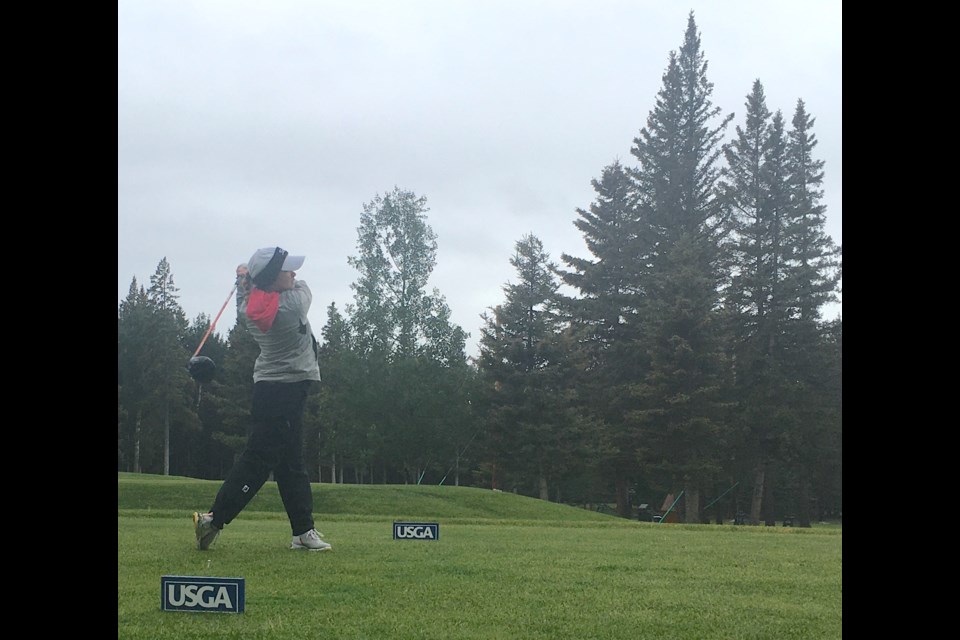 Peyton Costabile, 18, from Ontario, was among nearly two dozen amateur women competing on Monday, June 19 in a USGA qualifier for the 2023 U.S. Women’s Amateur Championship. The event was organized by Golf Canada and hosted at the Sundre Golf Club. 
Simon Ducatel/MVP Staff