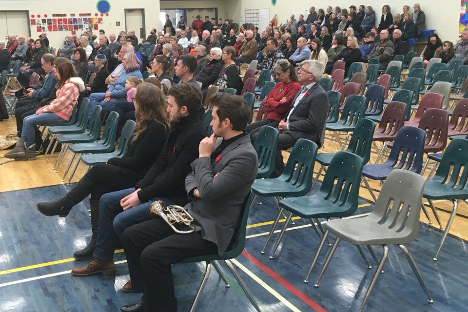 The first indoor service to be held in 2022 following pandemic disruptions had already seen some empty seats that had once been full. Waning numbers attending Sundre's annual community Remembrance Day service at River Valley School prompted the local Legion membership's decision to bring the ceremony back to its hall, which had previously hosted the event until 2017.
File photo/MVP Staff