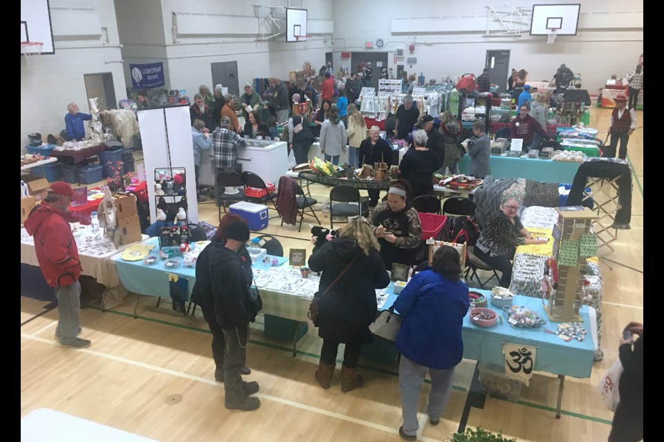 With the ice sheets in at the Sundre Curling Rink, the Sundre Farmers’ Market is hosting its annual Christmas markets at the Sundre Community Centre, the first of which were on Nov. 10-11. 
Simon Ducatel/MVP Staff