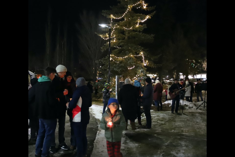 A look at some of the crowd gathered at the Tree of Remembrance on Dec. 1.