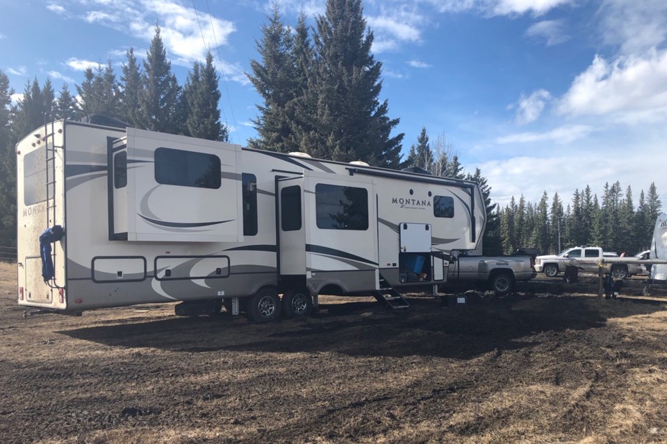 On Wednesday, April 22, the Sundre RCMP detachment — with assistance from the Olds and Didsbury departments as well as Police Dog Services, the Southern Alberta Crime Reduction Unit and the RCMP Auto Theft Unit — executed a search warrant at a rural property east of town, where they discovered tens of thousands of dollars worth of stolen goods on a rural residence. 
Photos courtesy of Sundre RCMP