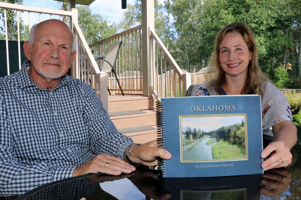 Dean Jorden and Michelle Mooney, both long-time former and current residents of the Oklahoma district, were committed, leading volunteers for the history legacy book project.  Johnnie Bachusky/MVP Staff