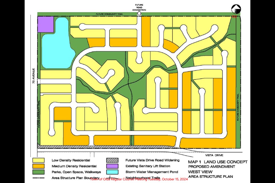 A look at the proposed West View area structure plan.
Screens shot from Olds town council agenda 