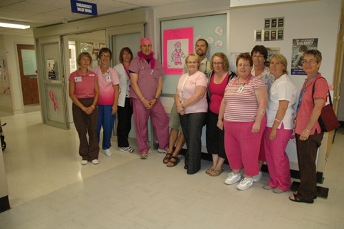 Hospital staff dressed pink