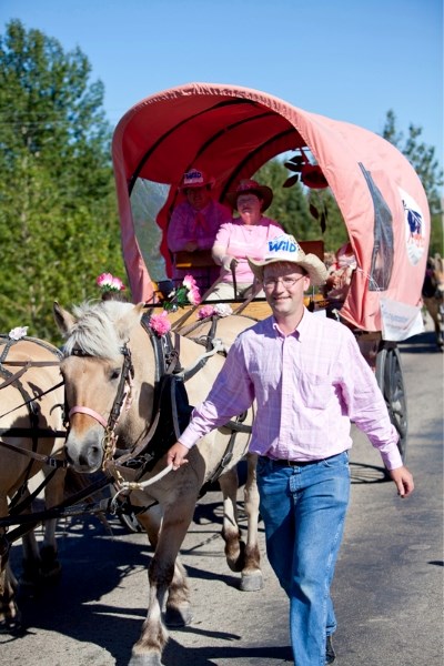 Pink riders and walkers were in town