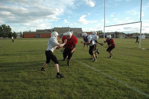 Sundre Bison players get in practice