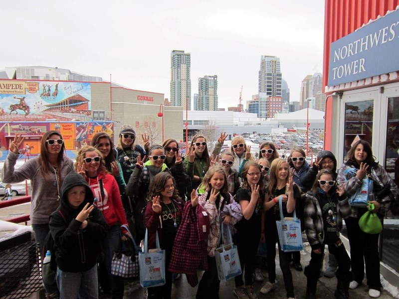 Twenty students from the River Valley School&#8217;s Me to We club attended We Day in Calgary on Oct. 24. We Day celebrates the youth movement for local and global change.