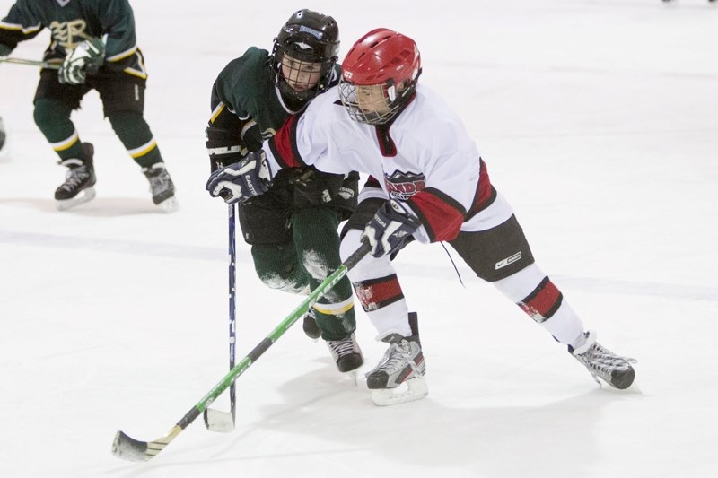 Action was intense during the Sundre Minor Hockey atom tournament last weekend. Sundre teams placed first and second.