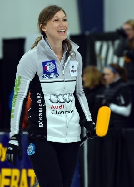 Former Sundre resident Rebecca Konschuh recently competed with Team Chyz at the Alberta Scotties Tournament of Hearts in St. Albert. The curlers did not make it through to