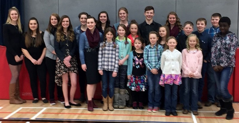 The Sundre 4-H Multi Club members are pictured during the group&#8217;s speaking competion.