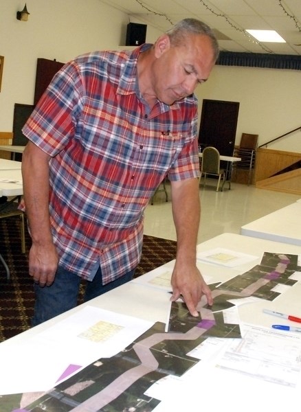 Lance Greer, who owns a rural property southeast of Sundre on land that TransCanada plans to build a connecting pipeline through, organized a community meeting at the Sundre