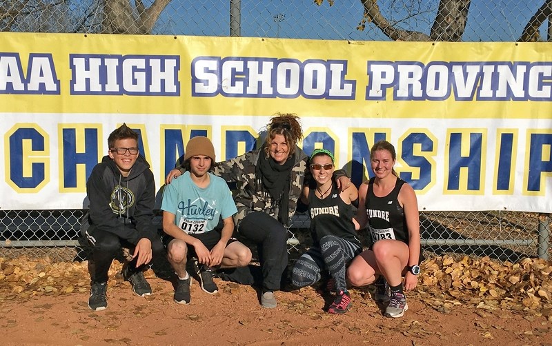 Four Sundre High School students recently qualified to compete at the cross-country provincial championship in Edmonton. From left are Julian van den Hadelkamp, Grade 11, Ben 