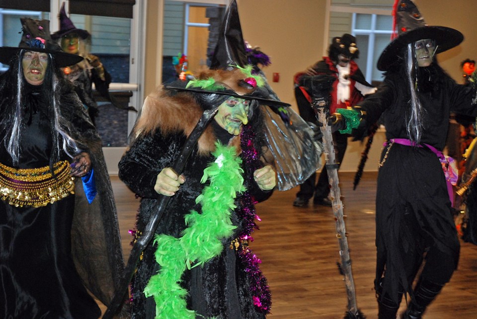 Residents at the Mountain View Seniors&#8217; Housing campus of care received a special Halloween treat when the Witches and Warlocks of Sundre performed a choreographed