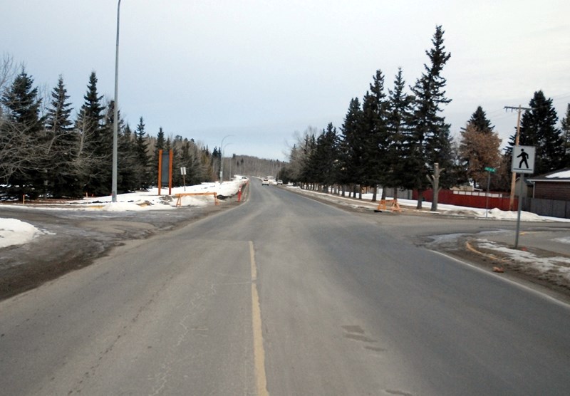 Centre Street North now becomes narrower at 6A Street, but future development is expected to eventually result in an expansion of the road, making it two lanes in either