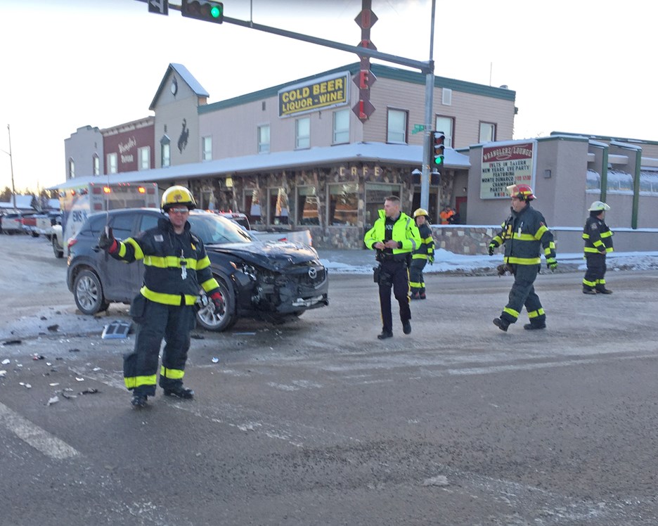 The female driver of this 2014 Mazda was charged with failure to obey a traffic control device following a collision with a 1995 Dodge Ram pickup truck on Friday, Dec. 22 at