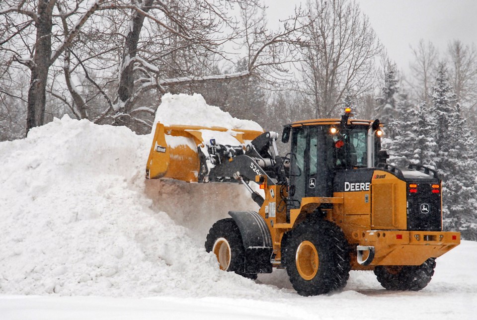 The Town of Sundre&#8217;s road crew had its share of work cut out last week following a substantial snowfall that all but buried the region in white stuff overnight on