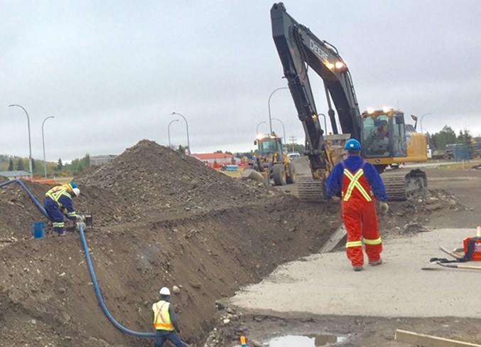 UG Excavating Ltd. crews bean work last week on Main Avenue West upgrades.