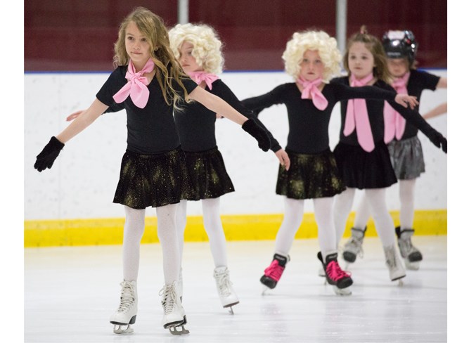  A group of skaters performed as the Backwood Beauties to Dolly Parton's song Better Get to Livin'.