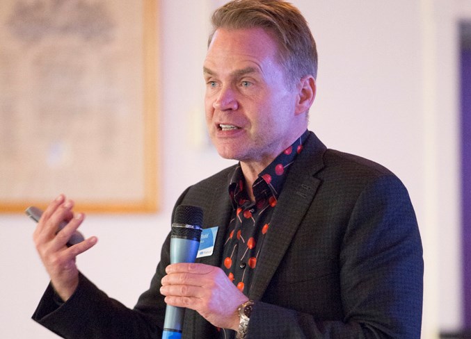 Todd Hirsch speaks during the event.