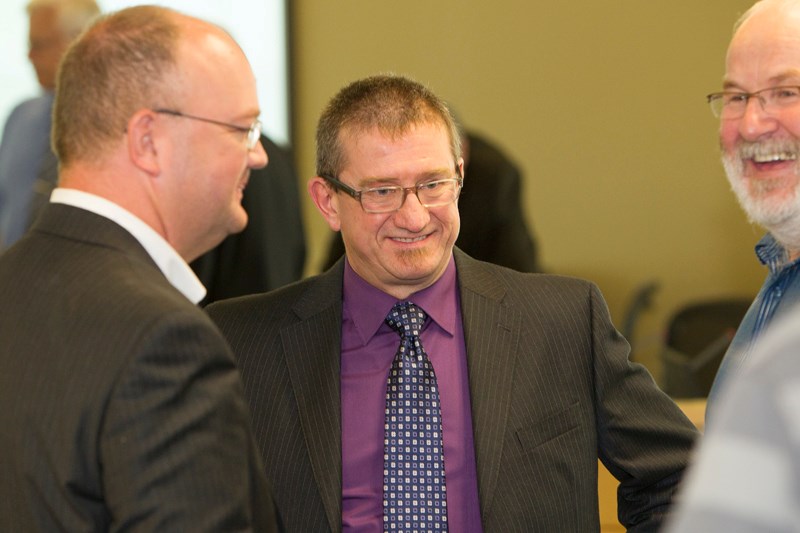 From left Carstairs CAO Carl McDonnell