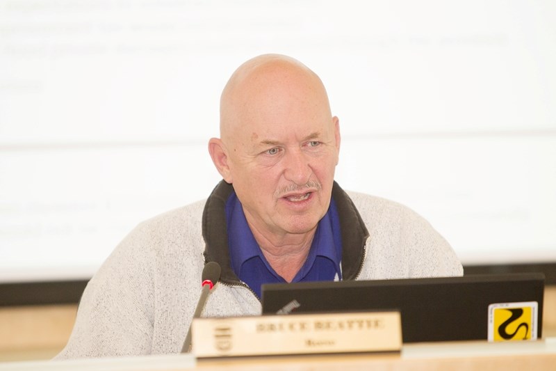 Reeve Bruce Beattie speaks to councillors during the recent council meeting.