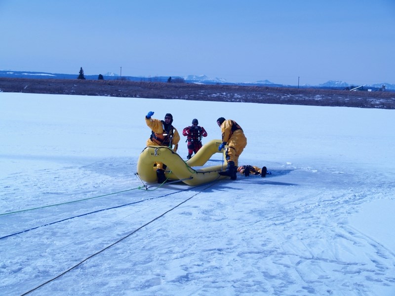 Fire crews train for winter rescue