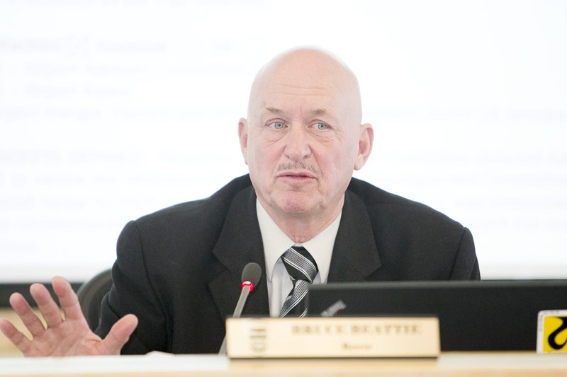 Reeve Bruce Beattie at a recent council meeting