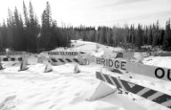 The Big Prairie Bridge construction site last week.