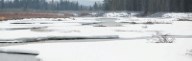 Broken ice on the Red Deer River outside Sundre.