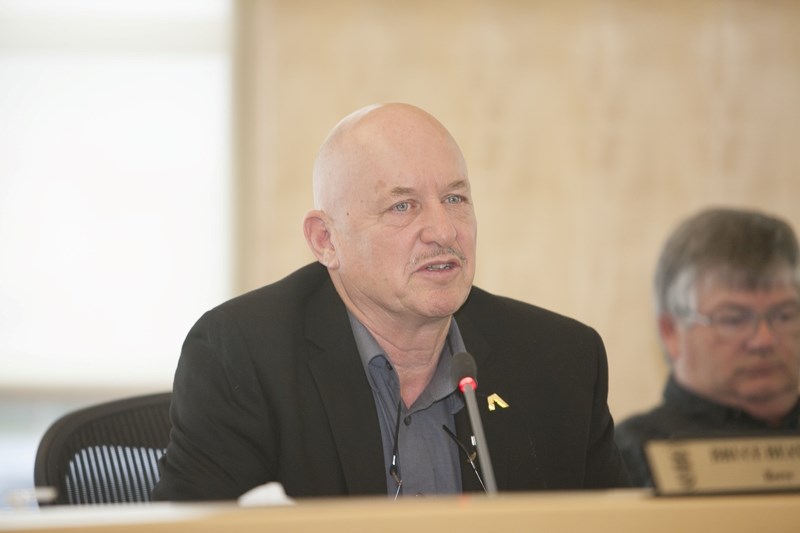 Bruce Beattie speaks at a recent council meeting.