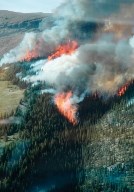 A controlled burn west of Sundre.