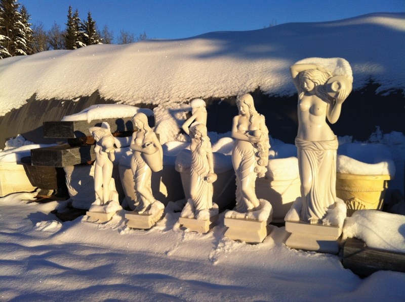 Recently donated statues.